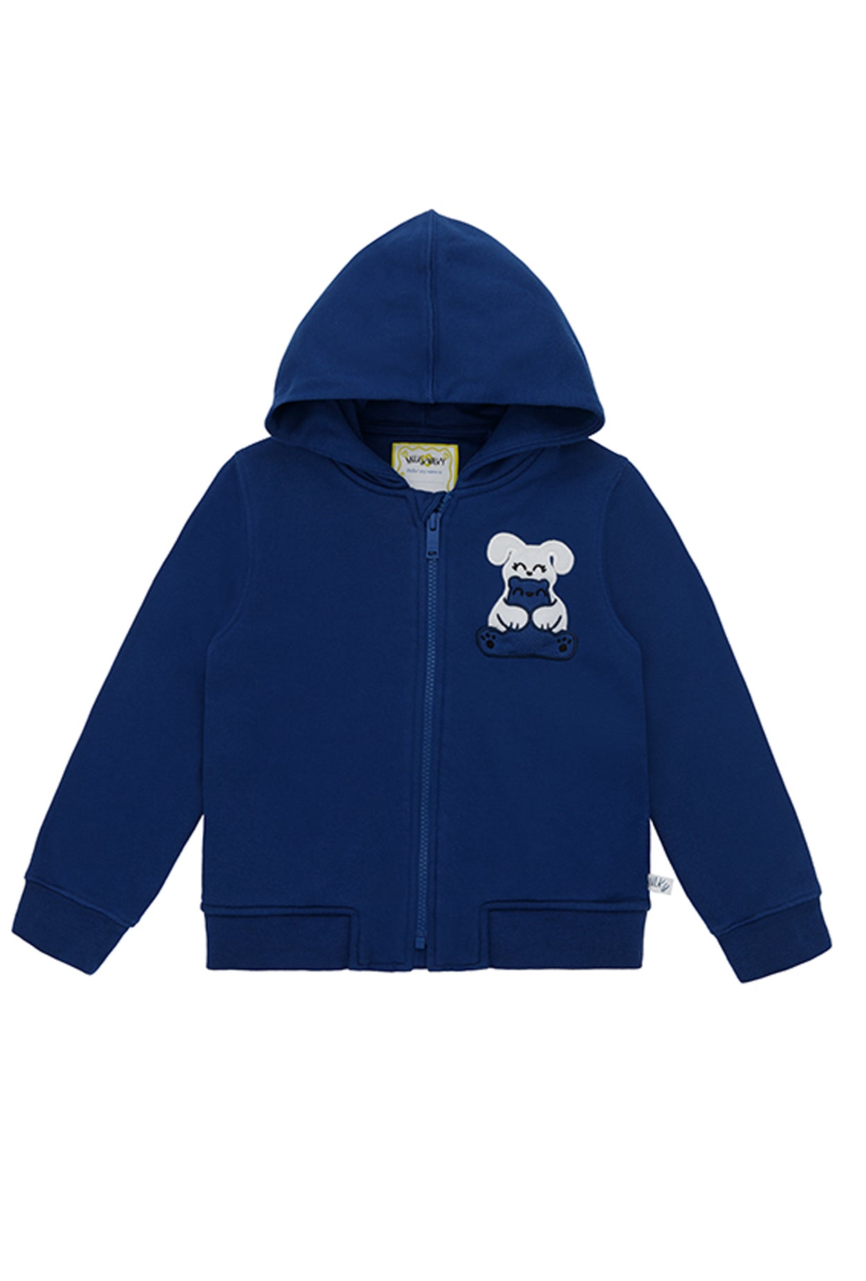 Ses Çıkaran Lacivert Fermuarlı Kapüşonlu SWEATSHIRT