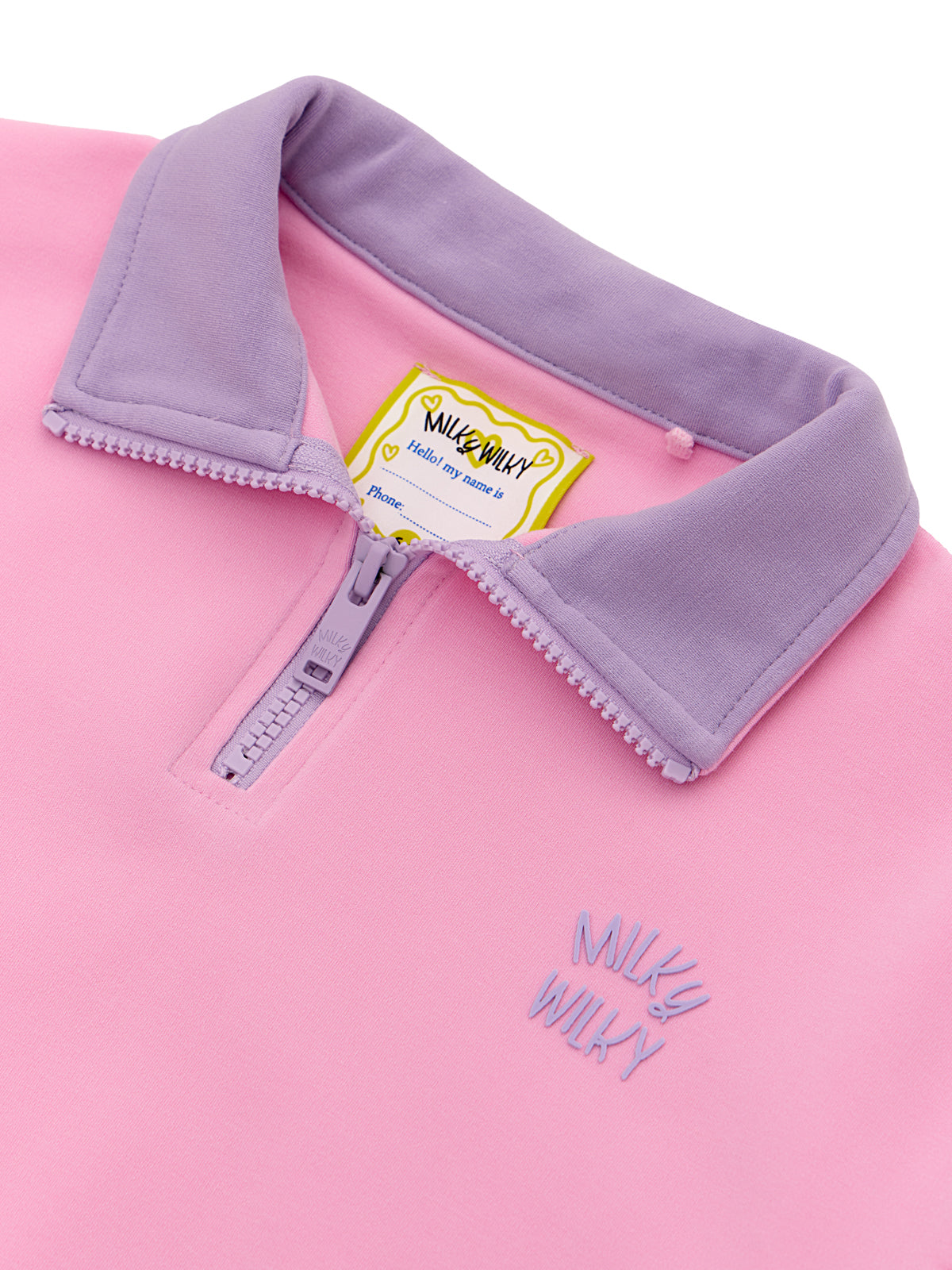 Dik Yaka Yarım Fermuarlı Sweatshirt