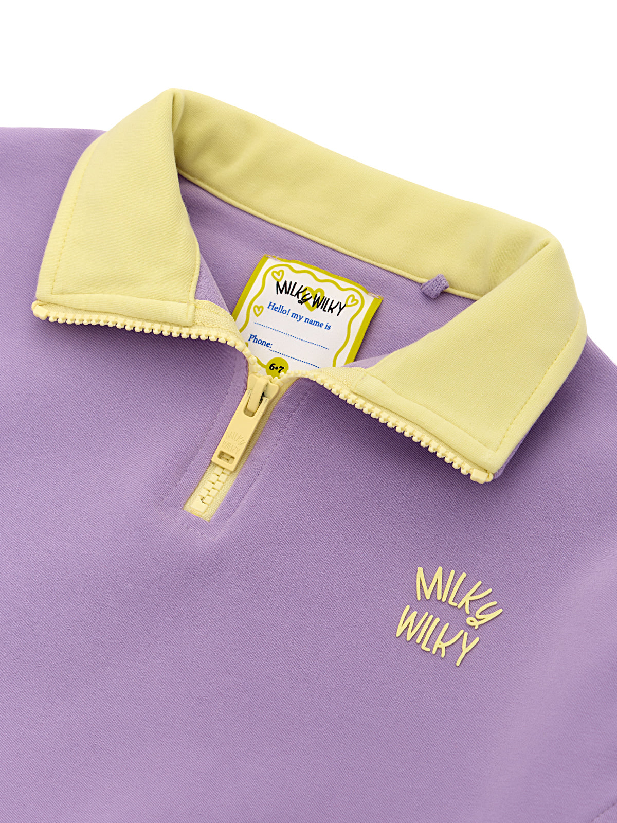 Dik Yaka Yarım Fermuarlı Sweatshirt