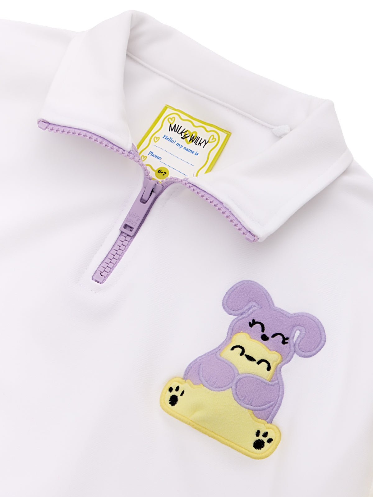 Dik Yaka Yarım Fermuarlı Sesli Sweatshirt