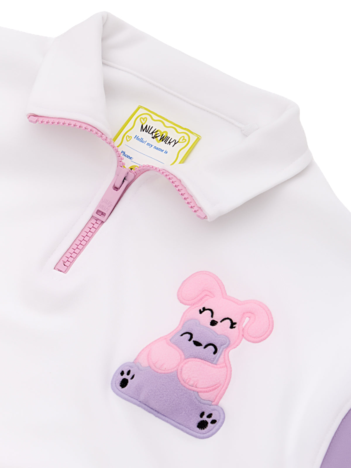Dik Yaka Yarım Fermuarlı Sesli Sweatshirt