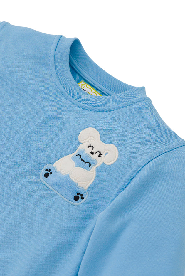 Ses Çıkaran Bebek Mavisi Bisiklet Yaka SWEATSHIRT