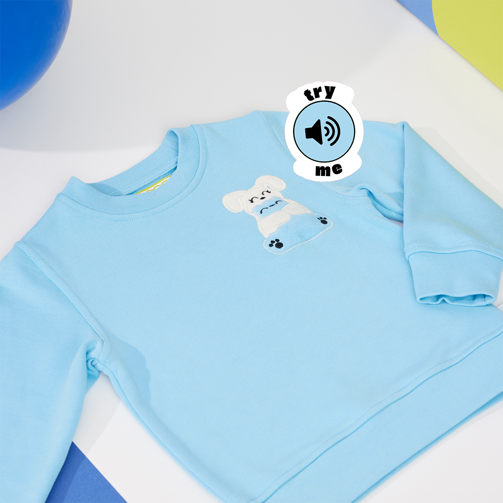 Ses Çıkaran Bebek Mavisi Bisiklet Yaka SWEATSHIRT