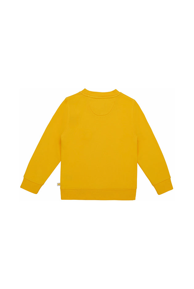 Ses Çıkaran Sarı Bisiklet Yaka Sweatshirt