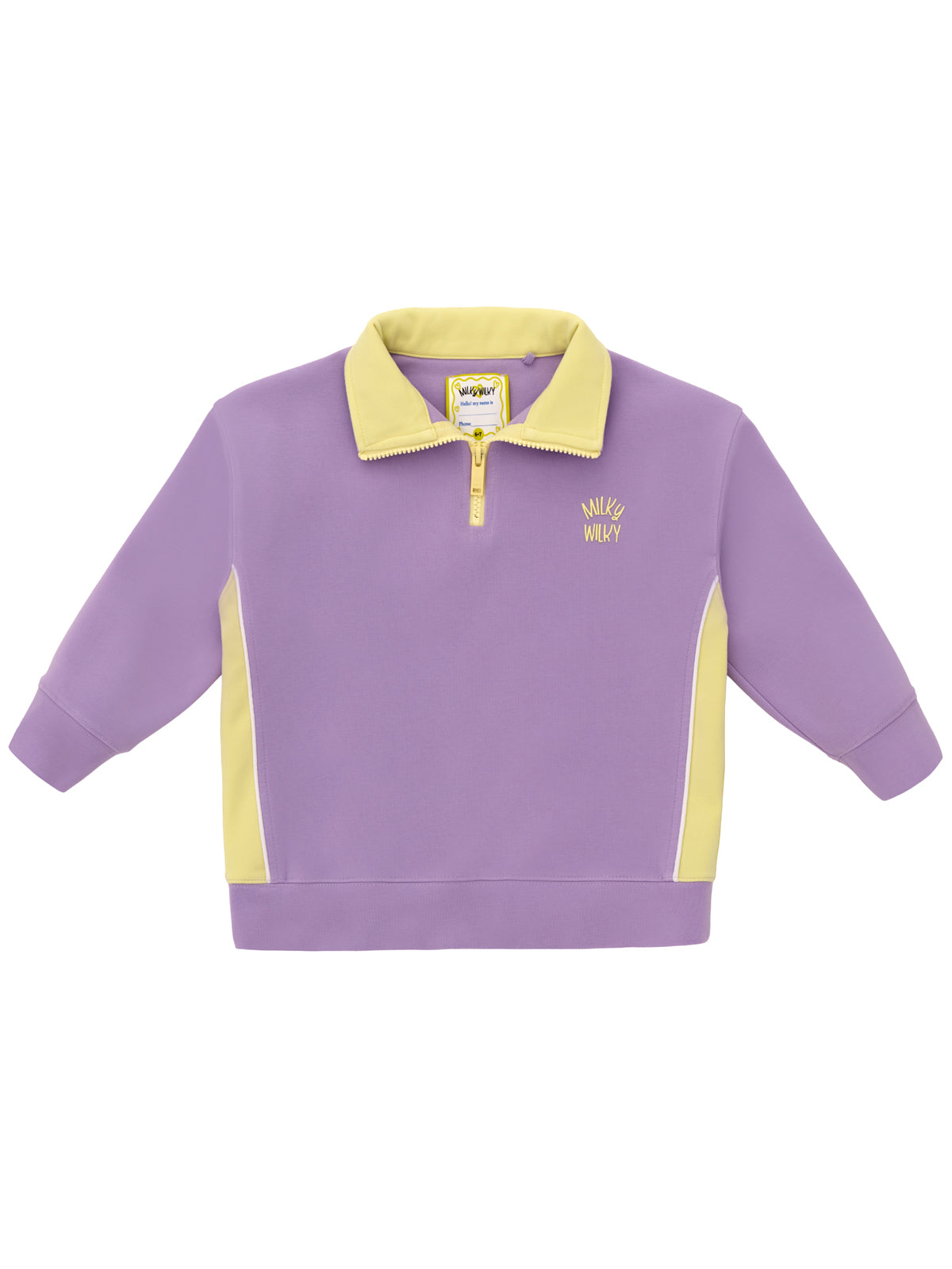 Dik Yaka Yarım Fermuarlı Sweatshirt