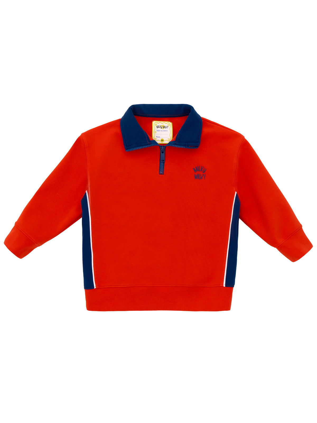 Dik Yaka Yarım Fermuarlı Sweatshirt