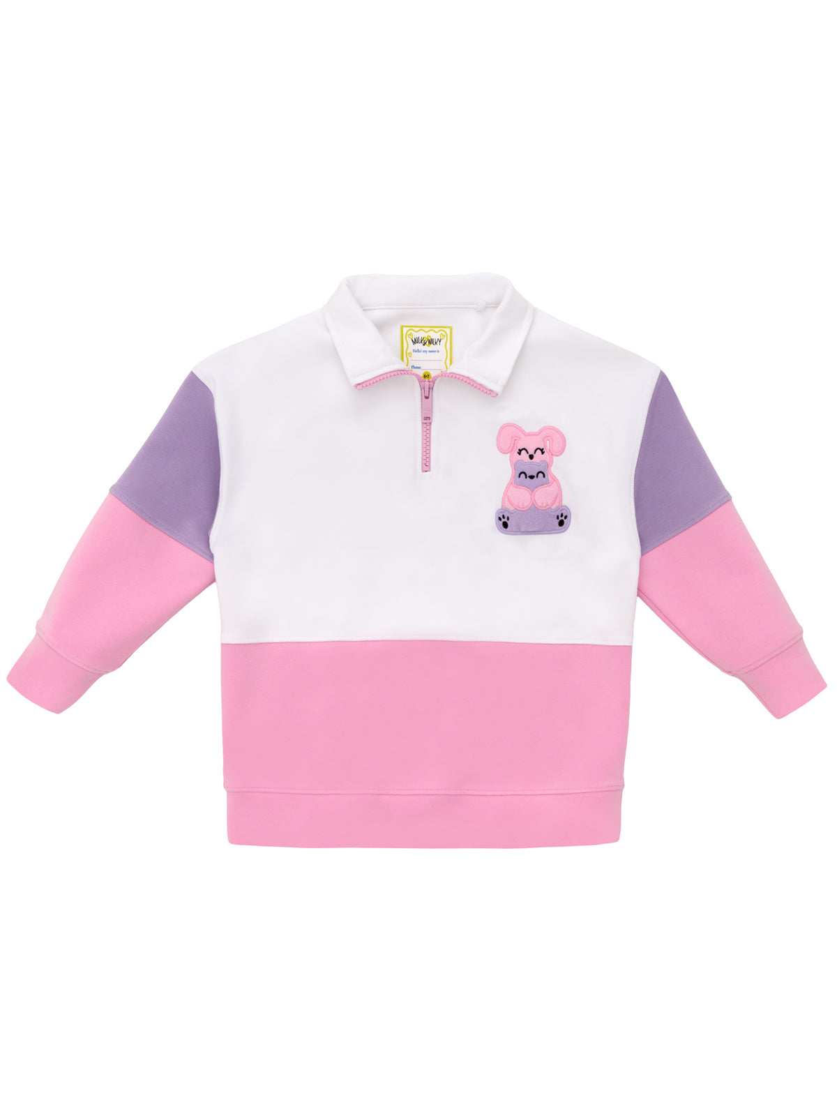 Dik Yaka Yarım Fermuarlı Sesli Sweatshirt