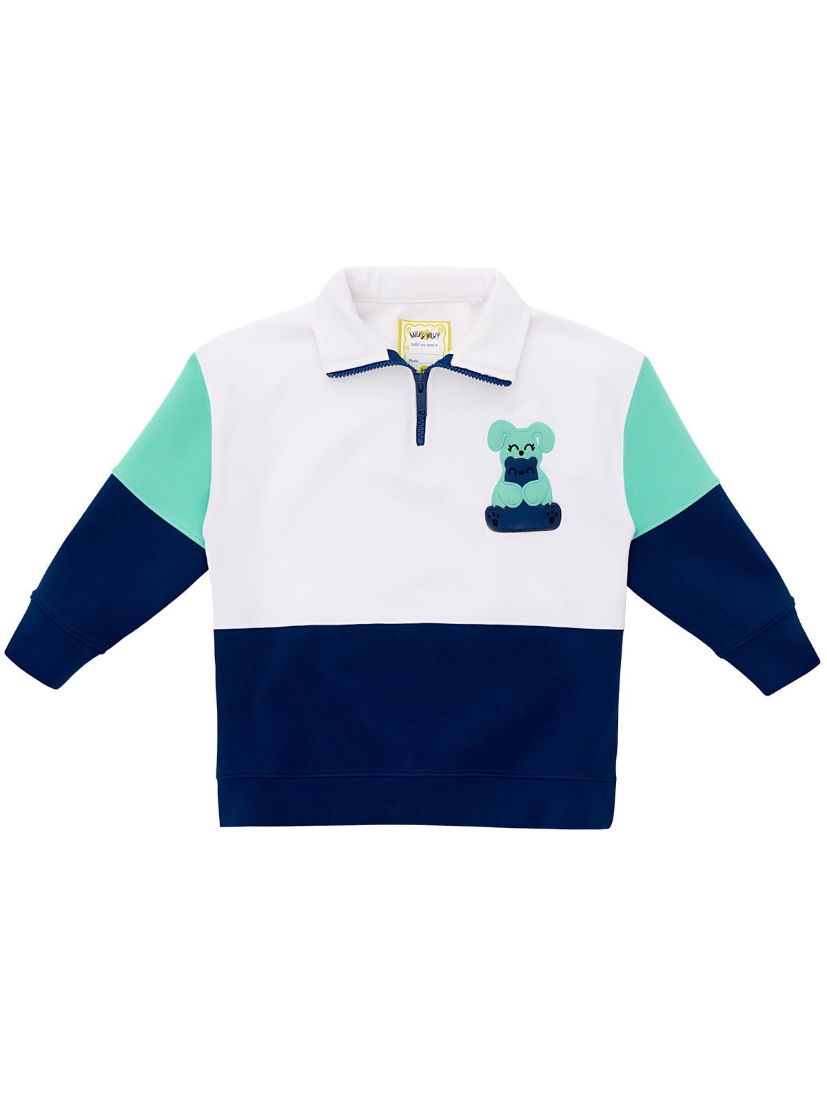 Dik Yaka Yarım Fermuarlı Sesli Sweatshirt