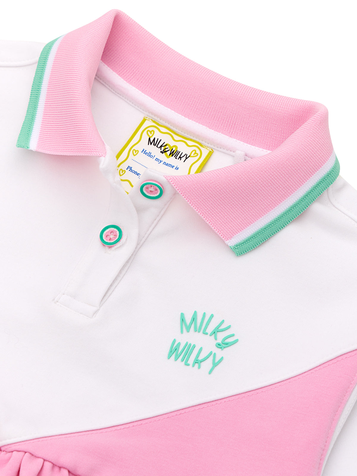 Polo Yaka Parçalı Elbise