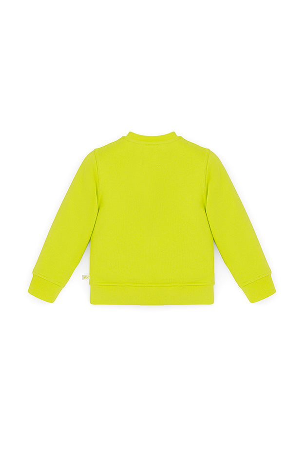 Ses Çıkaran Lime Bisiklet Yaka Sweatshirt