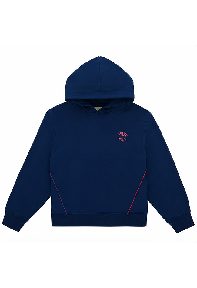 Kız Çocuk Lacivert Kapüşonlu Sweatshirt