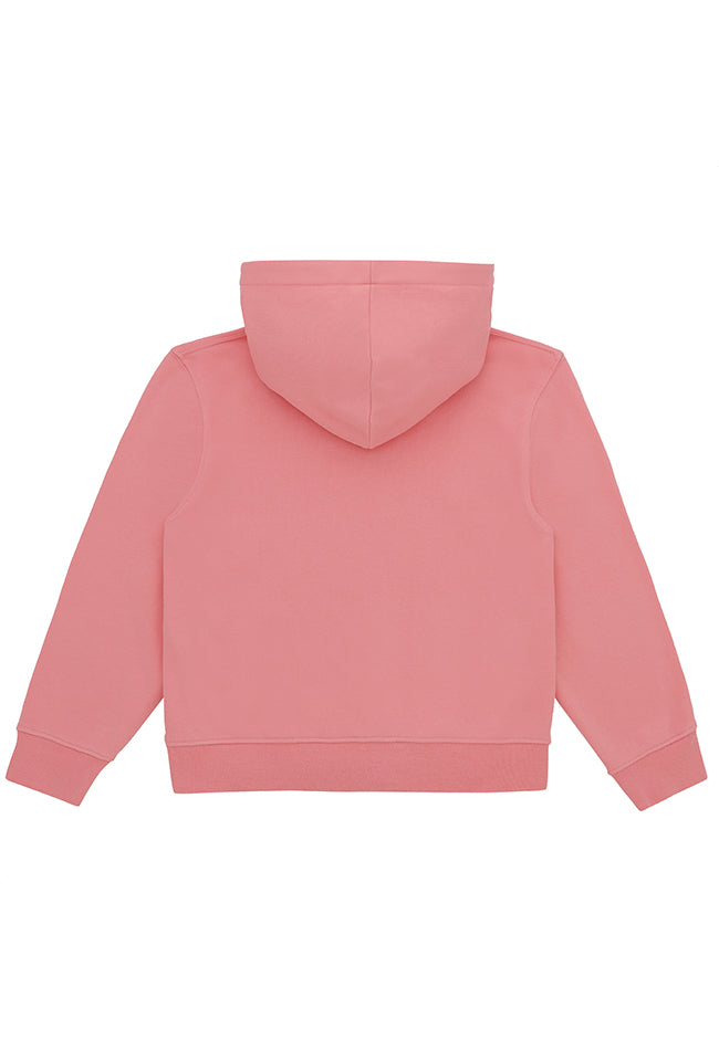 Kız Çocuk Pembe Kapüşonlu Sweatshirt