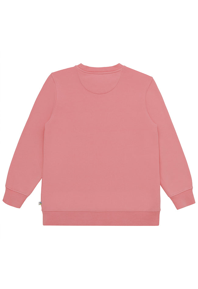 Kız Çocuk Pembe Bisiklet Yaka Sweatshirt