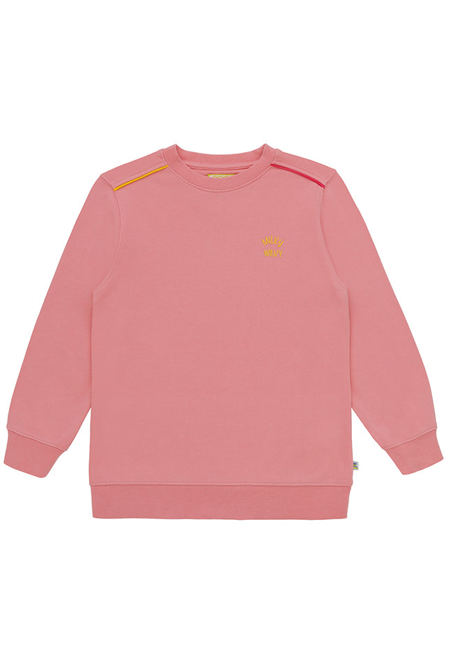 Kız Çocuk Pembe Bisiklet Yaka Sweatshirt